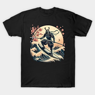 Samurai Warrior Surf time Summer T-Shirt